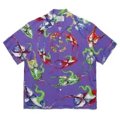 Рубашка Wacko Maria X Neck Face Dance Of The Demons "Violet"