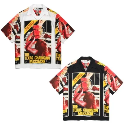 Рубашка Wacko Maria Blood Print "Black/Red" фото № 2 Рубашка Wacko Maria Blood Print "Black/Red" фото № 2