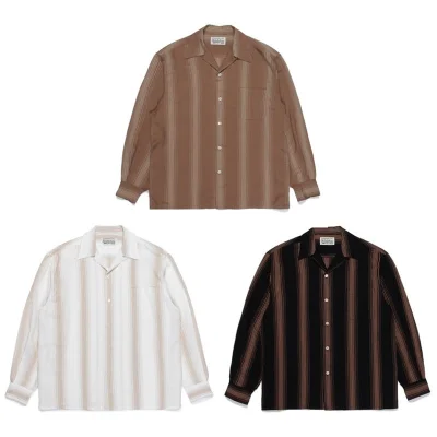 Рубашка Wacko Maria Striped "White" фото № 2