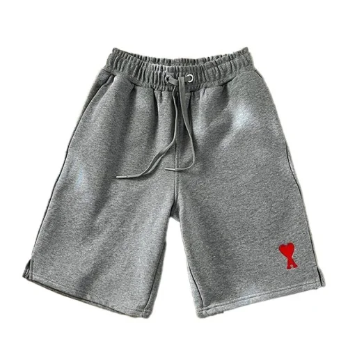 Шорты Amiri With The Red Heart Logo "Gray"