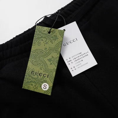 Шорты Balenciaga X Gucci Large Logos "Black" фото № 3