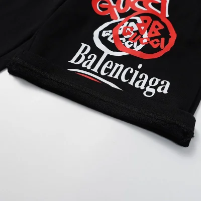 Шорты Balenciaga X Gucci Large Logos "Black" фото № 6