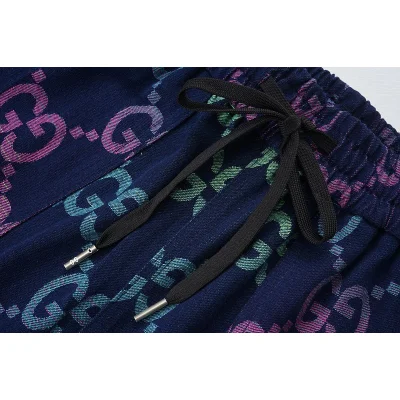 Шорты Gucci Logo Grid "Blue/Violet" фото № 6