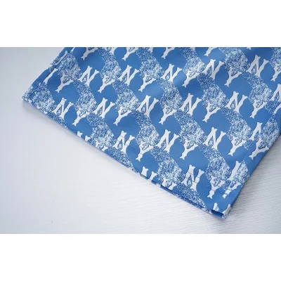 Шорты MLB With White Monogram Print "Blue" фото № 5