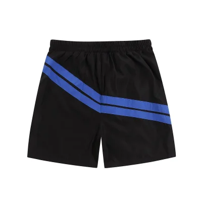 Шорты Palm Angels With Stripes And Spiral Logo "Black/Blue" фото № 2