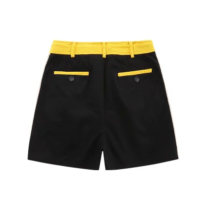 Шорты Palm Angels With A Belt Attachment "Black/Yellow" фото № 3