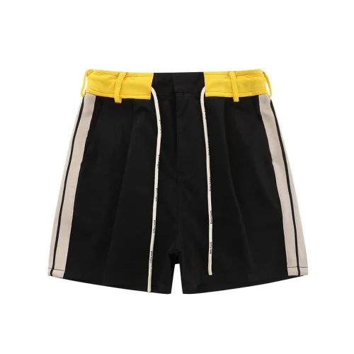 Шорты Palm Angels With A Belt Attachment "Black/Yellow"