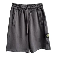 Шорты Stone Island Embroidered Chevron "Gray/Black"