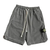 Шорты Stone Island Cotton With A Logo Patch "Black/Gray"