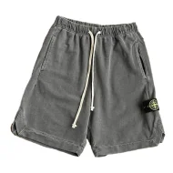 Шорты Stone Island Cotton With A Logo Patch "Black/Gray"