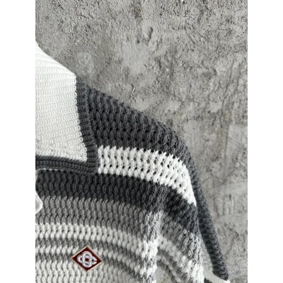 Кардиган Casablanca Upside Gray And Black Lines "White" фото № 4