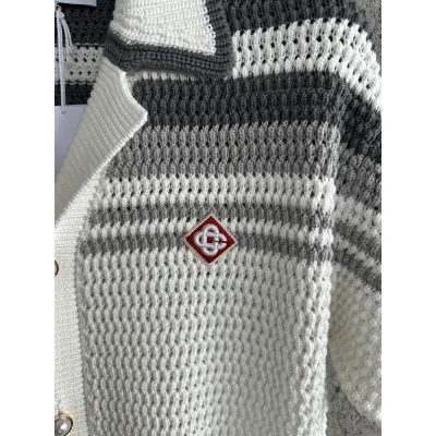 Кардиган Casablanca Upside Gray And Black Lines "White" фото № 3