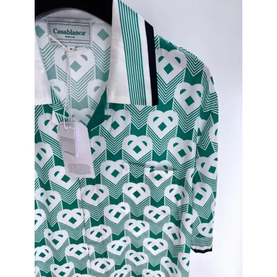 Рубашка Casablanca Unusual Hearts "Green" фото № 3