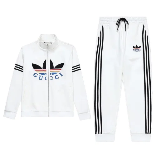 Спортивный Костюм Gucci X Adidas With Lettering And Logos "White"