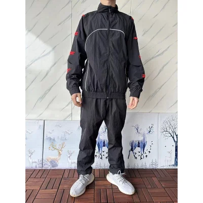 Спортивные штаны Trapstar Decorated By Stripe And Repeating Embroidered Logo "Black" фото № 9