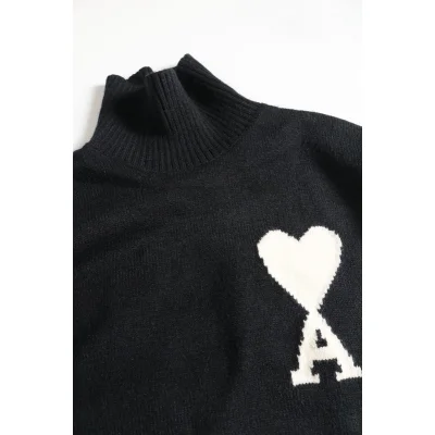 Свитер Amiri With Big Heart Logo "Black" фото № 3