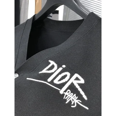 Кардиган Christian Dior White Logo Dior Paris "Black" фото № 6