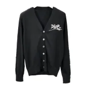 Кардиган Christian Dior White Logo Dior Paris "Black"