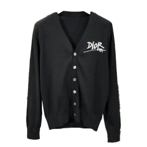 Кардиган Christian Dior White Logo Dior Paris "Black"