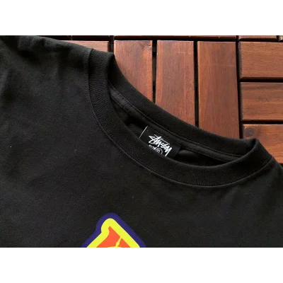Свитшот Stussy Colorful Vertical Logo Inscription Front "Black" фото № 3