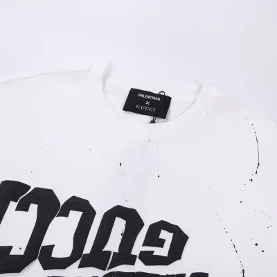 Свитшот Balenciaga X Gucci Inverted Logos "White" фото № 5