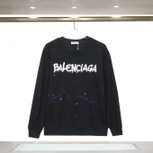 Свитшот Balenciga Paint Drops And Text Logo "Black"