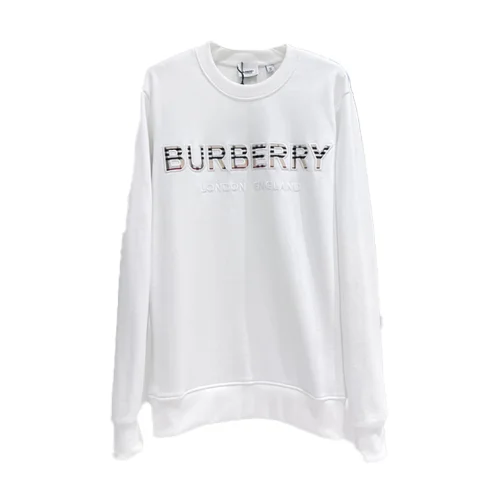 Свитшот Burberry Logo In A Cellular Style "White"