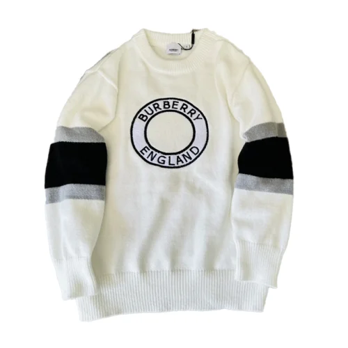 Свитшот Burberry With Stripes On The Sleeves "White"