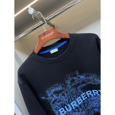 Свитшот Burberry Frontside Print Blue Warrior And Horse Blue Logo "Black" фото № 2