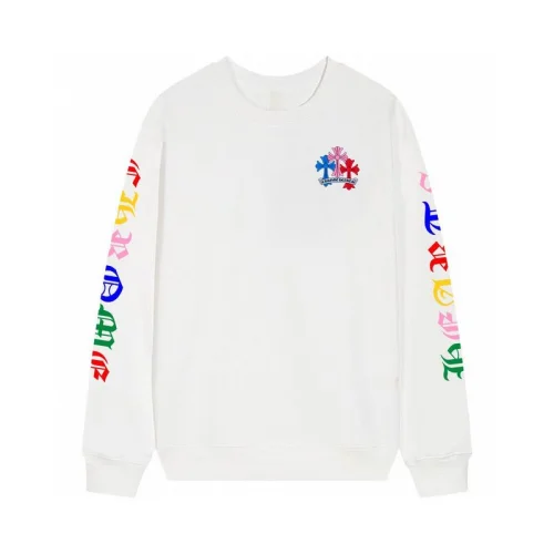 Свитшот Chrome Hearts With Colored Lettering On The Sleeves "White"