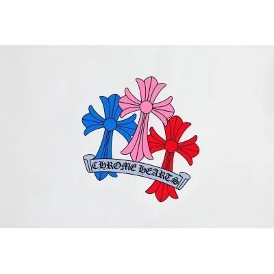 Свитшот Chrome Hearts With Colored Lettering On The Sleeves "White" фото № 8