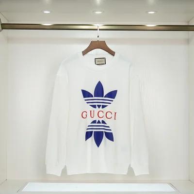 Свитшот Gucci X Adidas Two Halves Of The Logo "White" фото № 2