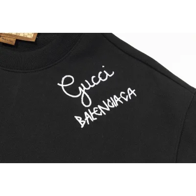 Свитшот Gucci X Balenciaga With Logos "Black" фото № 2