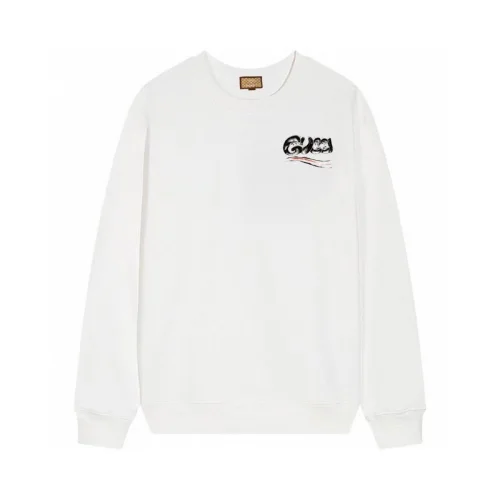 Свитшот Gucci Print Text And 3 Stripes "White"