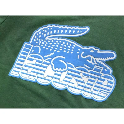 Свитшот Lacoste Big Crocodile Print And Logo Lettering Front "Green" фото № 3