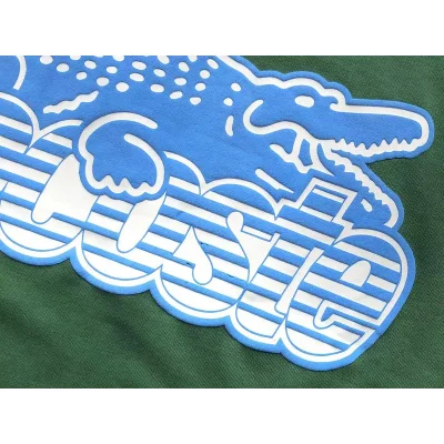 Свитшот Lacoste Big Crocodile Print And Logo Lettering Front "Green" фото № 5