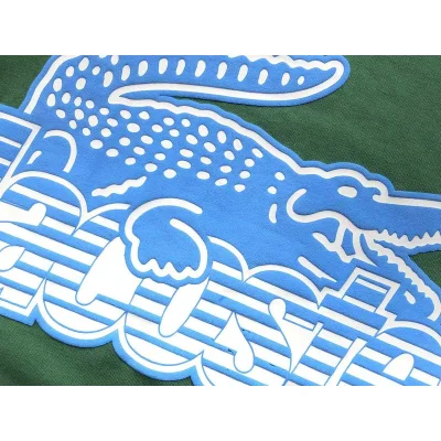 Свитшот Lacoste Big Crocodile Print And Logo Lettering Front "Green" фото № 6