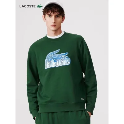 Свитшот Lacoste Big Crocodile Print And Logo Lettering Front "Green" фото № 9