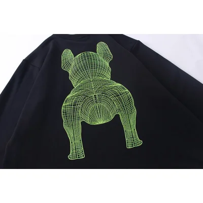 Свитшот Life Work With Dog Print "Black/Green" фото № 4