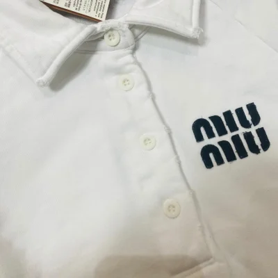 Свитшот Miu Miu Frontside Contrast Black Logo Miu Miu "White" фото № 2