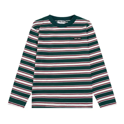 Лонгслив Miu Miu Striped Print "Green"
