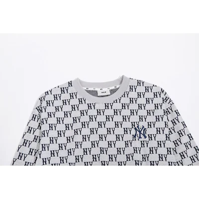 Свитшот MLB With Letter Print And Logo Patch "White/Gray" фото № 3