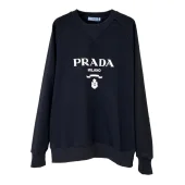 Свитшот Prada Ribbon And Brand Coat Of Arms "Black"
