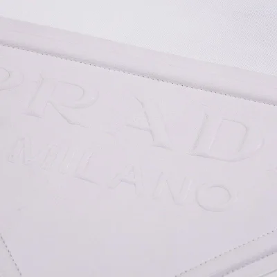 Свитшот Prada Leather Large Logo "White" фото № 3
