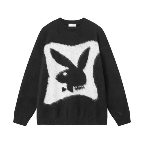 Худи Saint Laurent Bow Rabbit Black-white "Black"