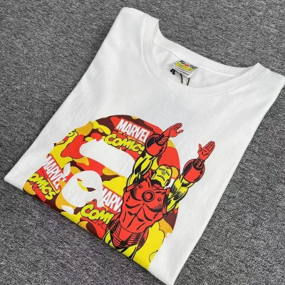 Футболка A Bathing Ape Marvel Comics "White" фото № 2