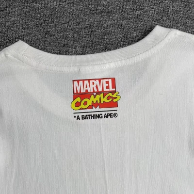 Футболка A Bathing Ape Marvel Comics "White" фото № 3