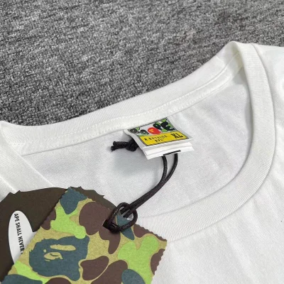 Футболка A Bathing Ape With Text Logo - Multicolored Letters "White" фото № 7