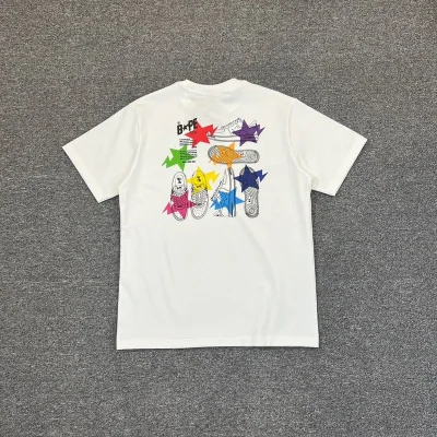 Футболка A Bathing Ape Star Trails "White" фото № 6