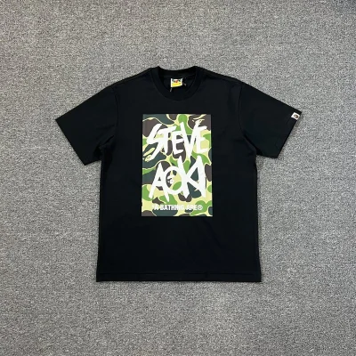 Футболка A Bathing Ape Steve Aoki "Black" фото № 2